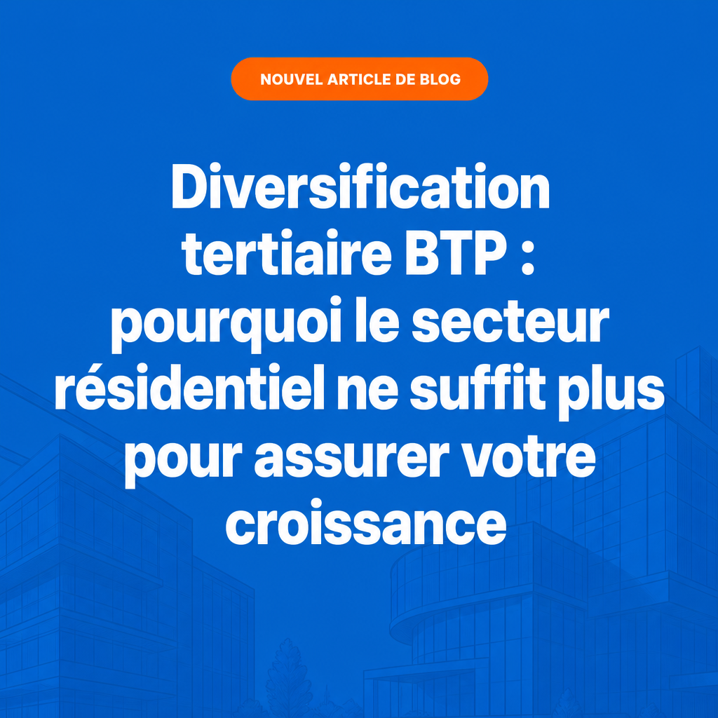 Diversification tertiaire BTP : pourquoi le secteur résidentiel ne suffit plus pour assurer votre croissance